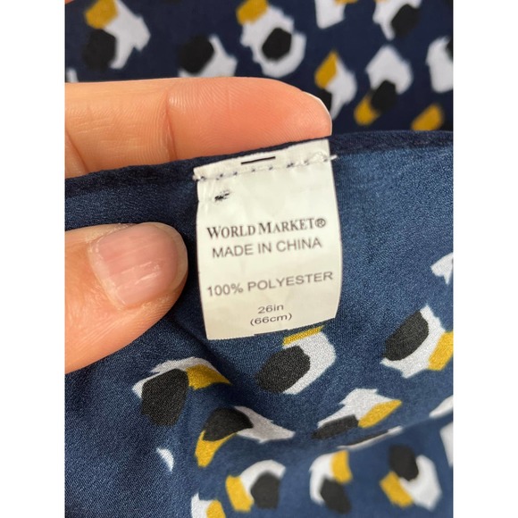 World Market Blue Animal Print Scarf - Picture 9 of 9